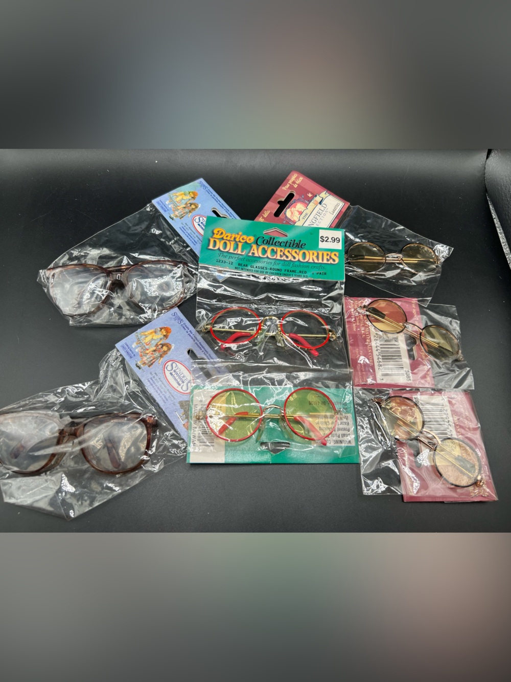 Craft Eye Glasses Doll Making Supplies Lot Of 7 Pairs Glasses